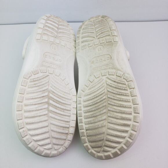 Crocs Classic Mens Size 11 White Slip On Casual Comfort Clog Shoes 10001 - Picture 7 of 11